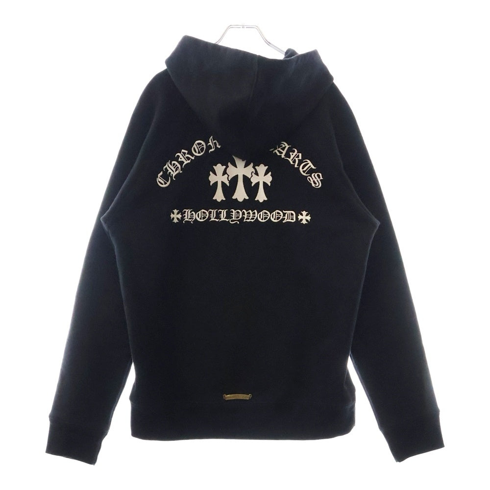 CHROME HEARTS(クロムハーツ) SAILIN ON ZIP HD セメタリークロス刺繍ジップアップパーカー ブラック