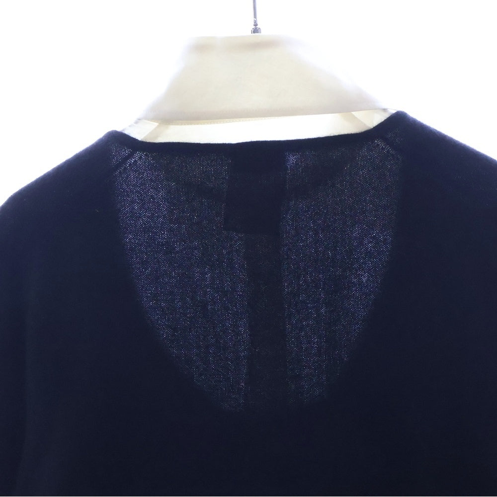 CHANEL(シャネル) 襟付き レイヤードカシミヤセーター レディース ブラック/ホワイト P21809W03187