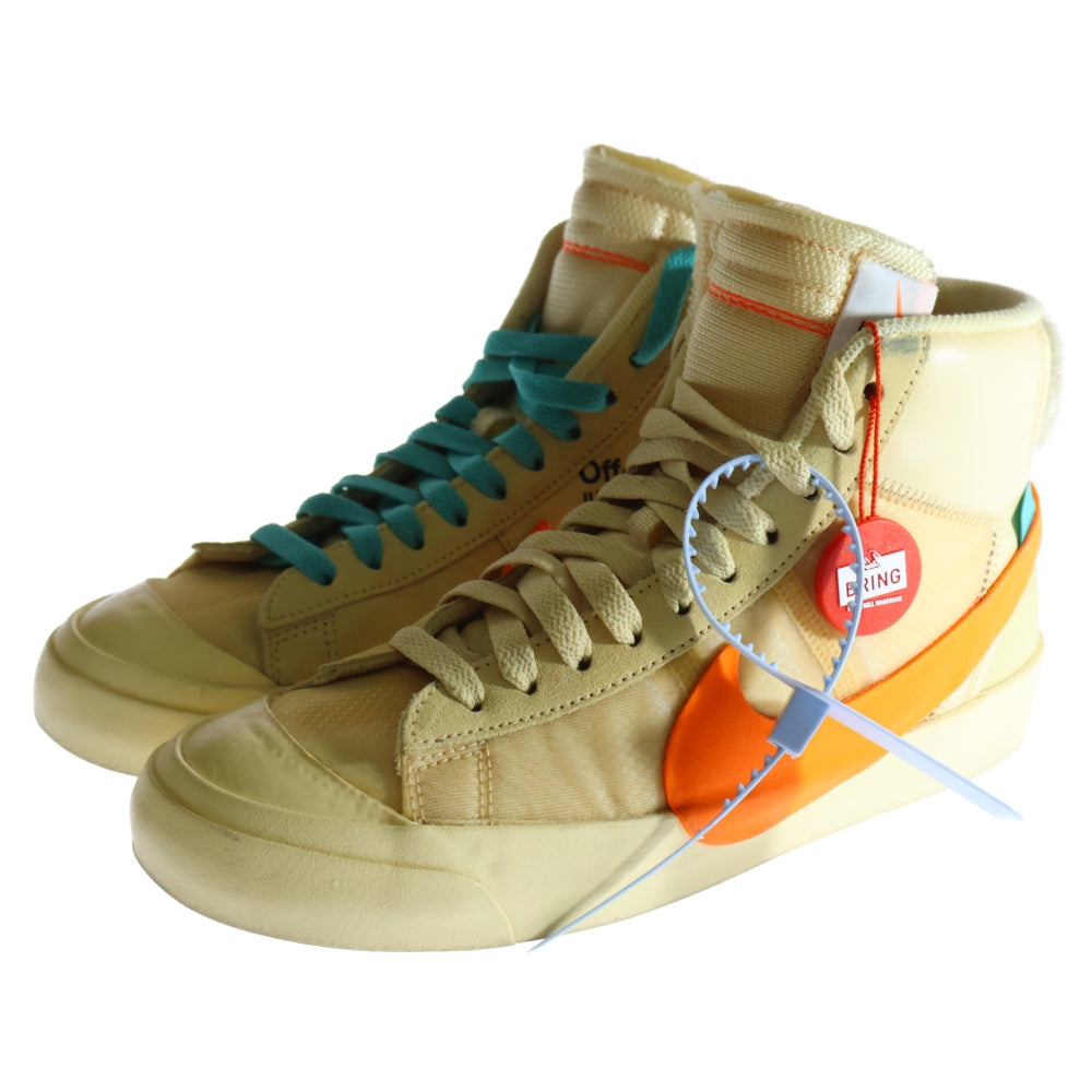 NIKE(ナイキ) ×OFF-WHITE BLAZER MID ALL HALLOWS EVE オフホワイト ブレーザー ミッドカットスニーカー ベージュ US6/24.0cm AA3832-700