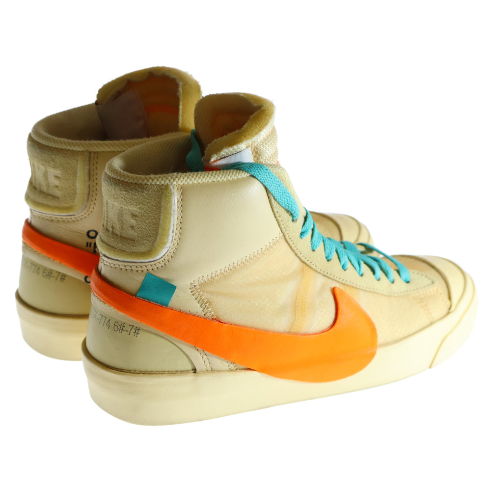 NIKE(ナイキ) ×OFF-WHITE BLAZER MID ALL HALLOWS EVE オフホワイト ブレーザー ミッドカットスニーカー ベージュ US6/24.0cm AA3832-700