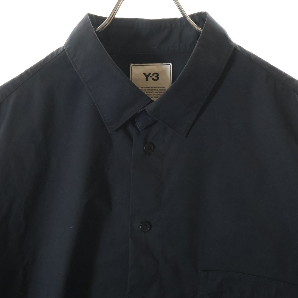 Y-3(ワイスリー) クラシック チェストロゴ ボタンダウンシャツ 長袖シャツ ブラック HB3405