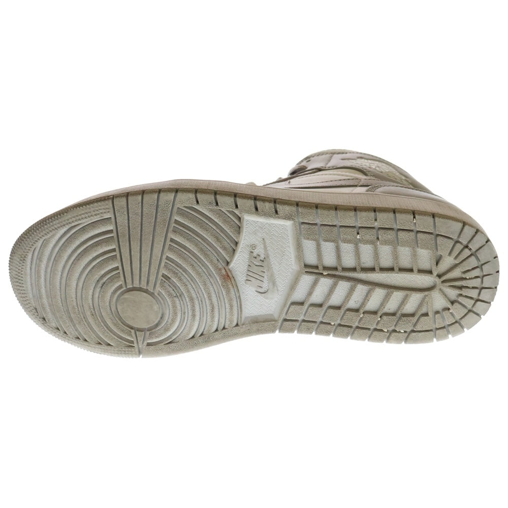 NIKE(ナイキ) AIR JORDAN 1 MID LINEN エア ジョーダン1 ミッド リネン ミッドカットスニーカー 554724-082 グレー/ホワイト US9.5/27.5cm