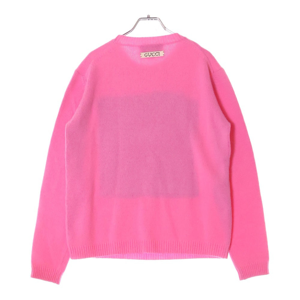 GUCCI(グッチ) ×Disney DONALD ディズニー ドナルド クルーネック ニット レディース ピンク A10838 0AFAA