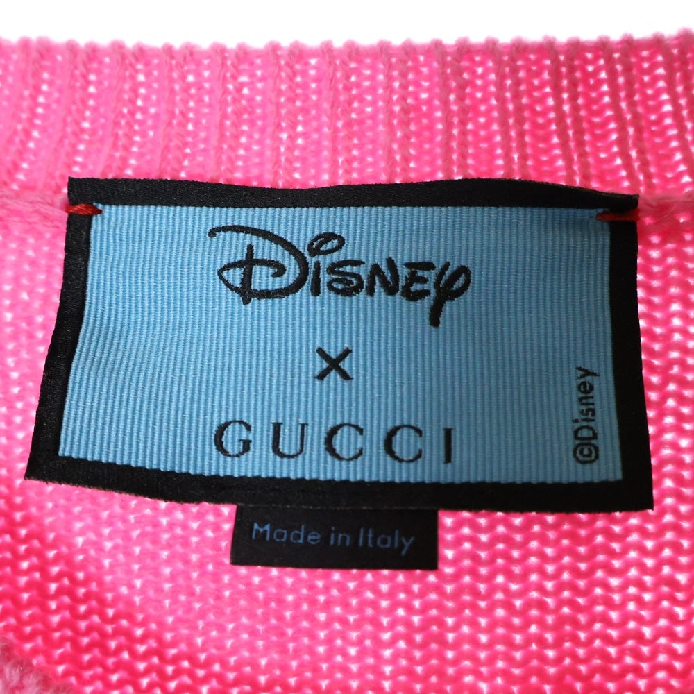 GUCCI(グッチ) ×Disney DONALD ディズニー ドナルド クルーネック ニット レディース ピンク A10838 0AFAA