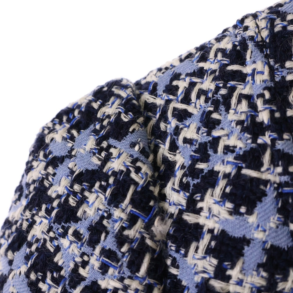 LOUIS VUITTON(ルイヴィトン) 22SS モノグラム ツイードス ケータードレス レディース ブルー RW221W JM8 FMDR29