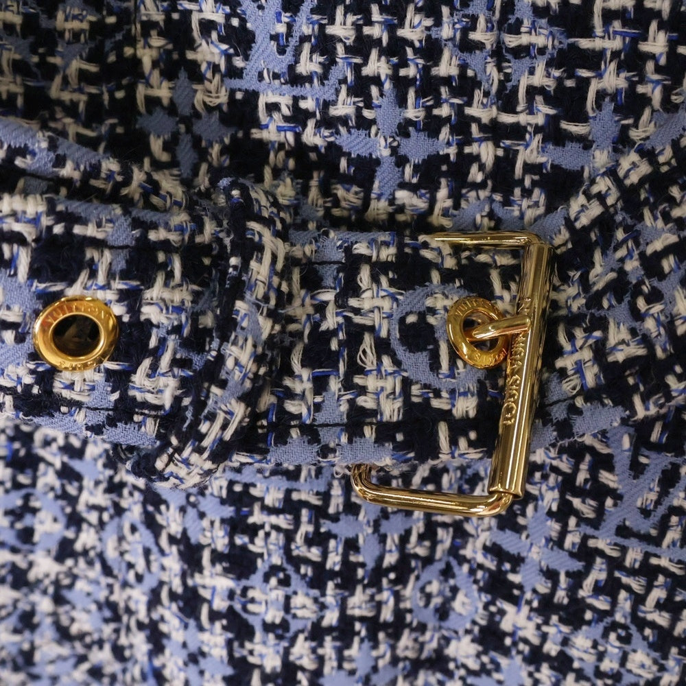 LOUIS VUITTON(ルイヴィトン) 22SS モノグラム ツイードス ケータードレス レディース ブルー RW221W JM8 FMDR29