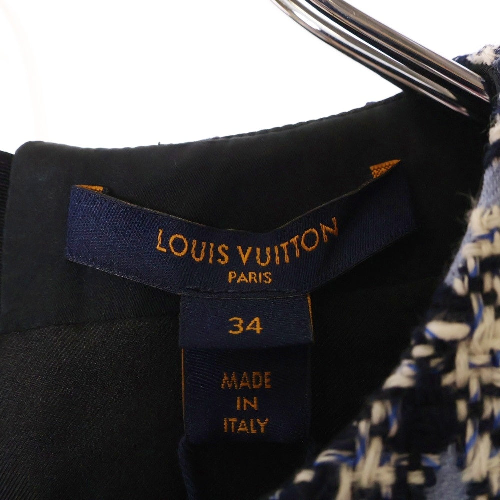 LOUIS VUITTON(ルイヴィトン) 22SS モノグラム ツイードス ケータードレス レディース ブルー RW221W JM8 FMDR29
