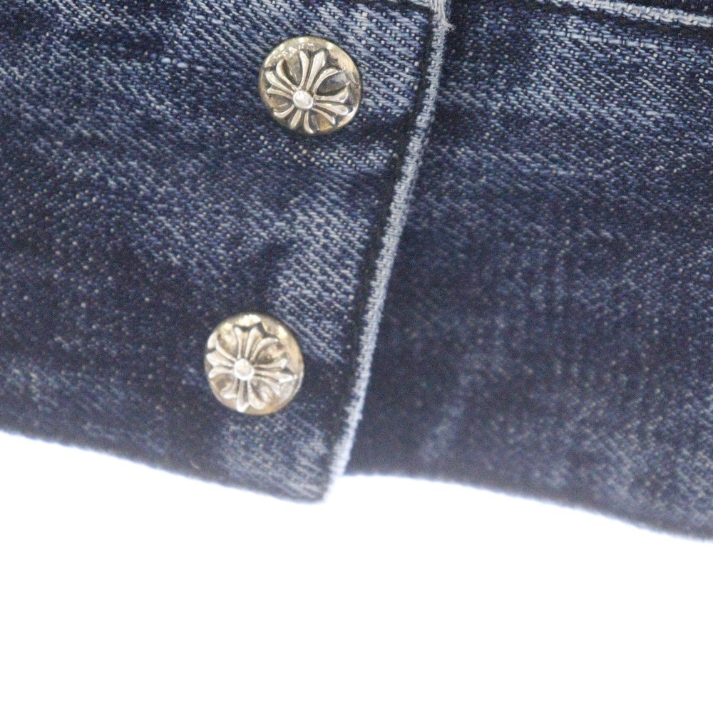 CHROME HEARTS(クロムハーツ) LOOSEEND DNM VJ DNM PTCH ルーズエンド クロスパッチ デニム 長袖シャツ インディゴ