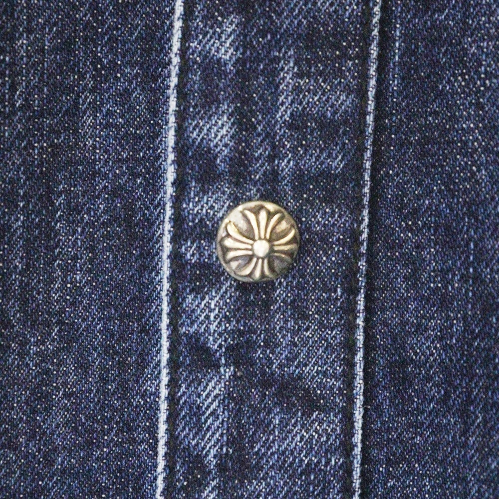 CHROME HEARTS(クロムハーツ) LOOSEEND DNM VJ DNM PTCH ルーズエンド クロスパッチ デニム 長袖シャツ インディゴ