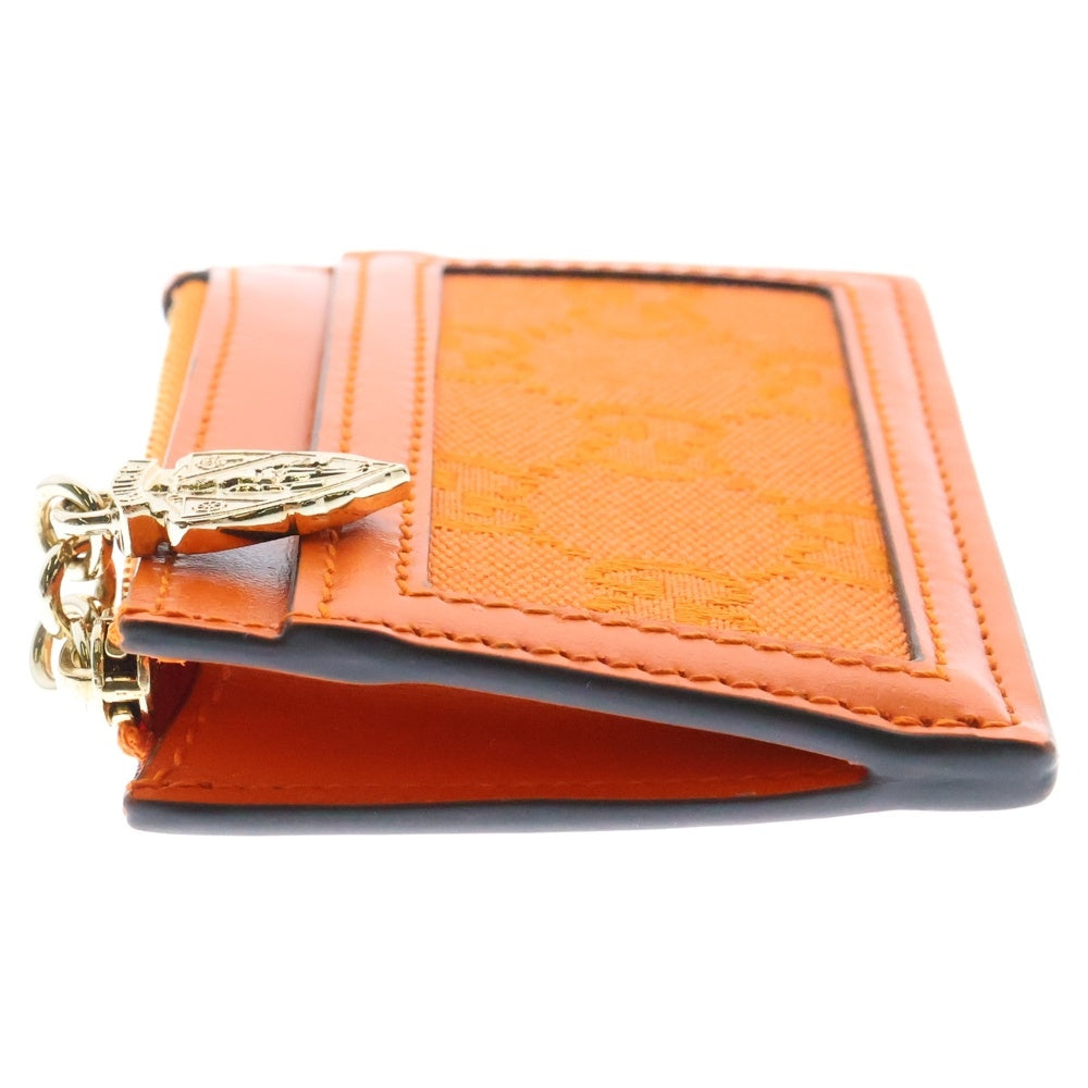 GUCCI(グッチ) GGキャンバス レザー切り替え カードケース コインケース オレンジ 790033/203887