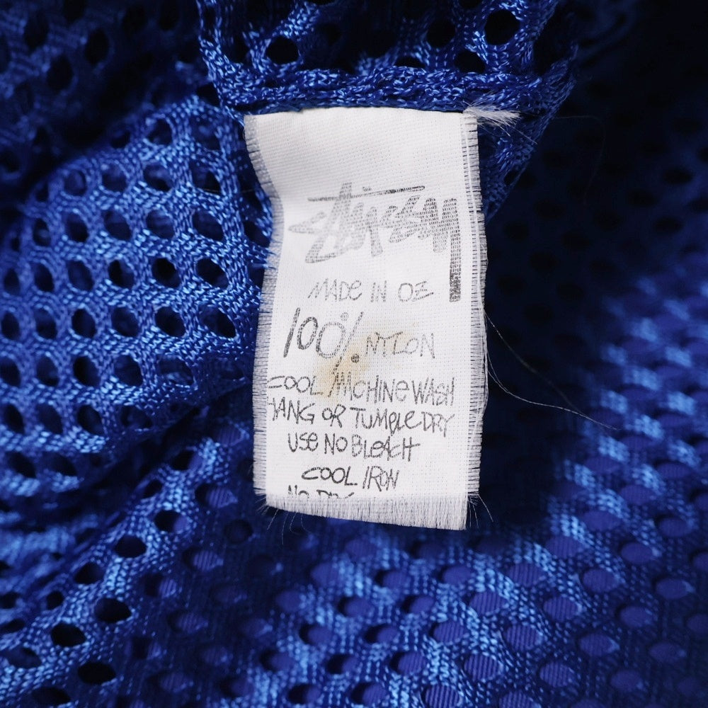STUSSY(ステューシー) 90s 紺タグ ロゴ刺繍 オーバーサイズナイロントラックジャケット ブルー