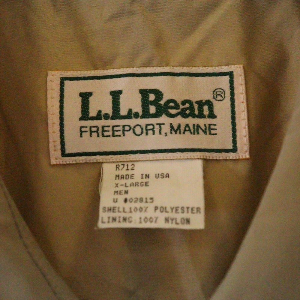 L.L.Bean(エルエルビーン) 80s USA製 ステンカラーコート ベージュ
