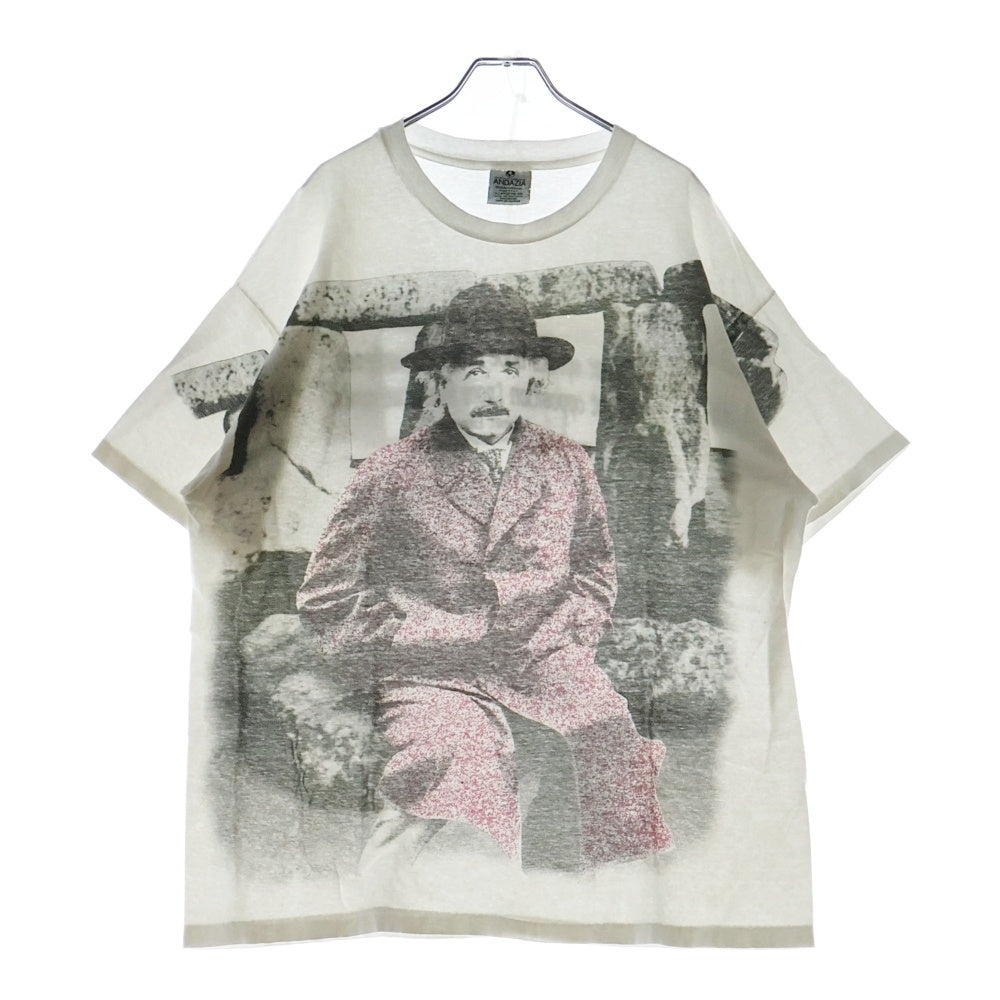 VINTAGE(ヴィンテージ) 90s Albert Einstein アインシュタイン 半袖Tシャツ クルーネックカットソー ホワイト