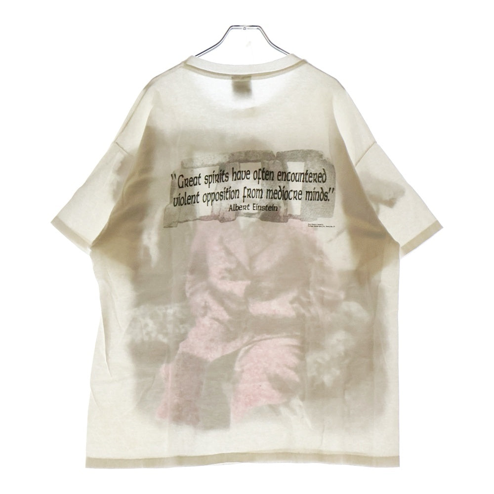 VINTAGE(ヴィンテージ) 90s Albert Einstein アインシュタイン 半袖Tシャツ クルーネックカットソー ホワイト