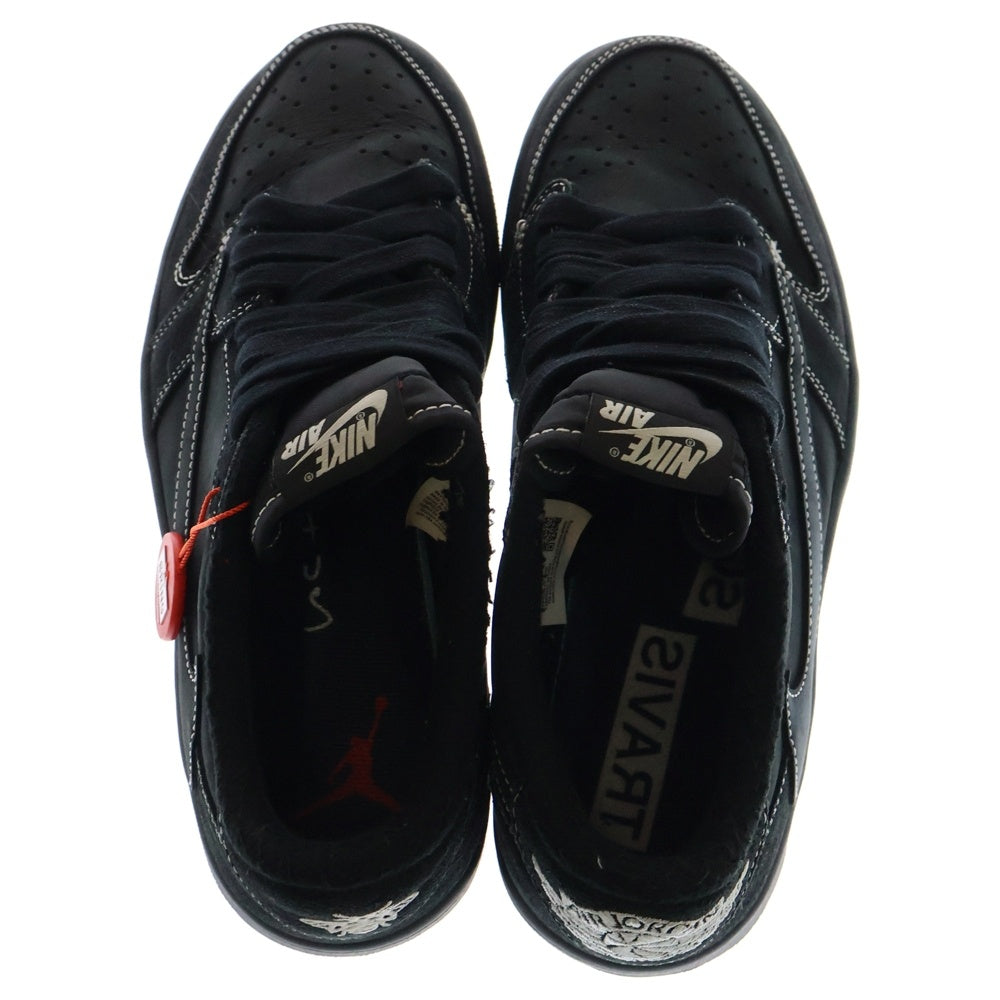 NIKE(ナイキ) ×TRAVIS SCOTT AIR JORDAN 1 LOW OG SP BLACK PHANTOM トラヴィススコット エアジョーダン1 ブラックファントム ローカットスニーカー US8.5/26.5cm DM7866-001