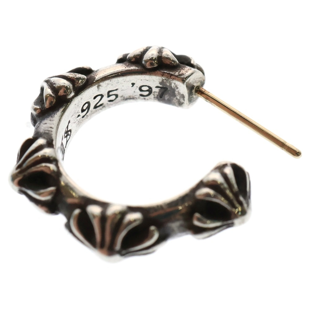 CHROME HEARTS(クロムハーツ) HOOP CROSS クロスバンド フープピアス シルバー BCA100 ※キャッチ社外品