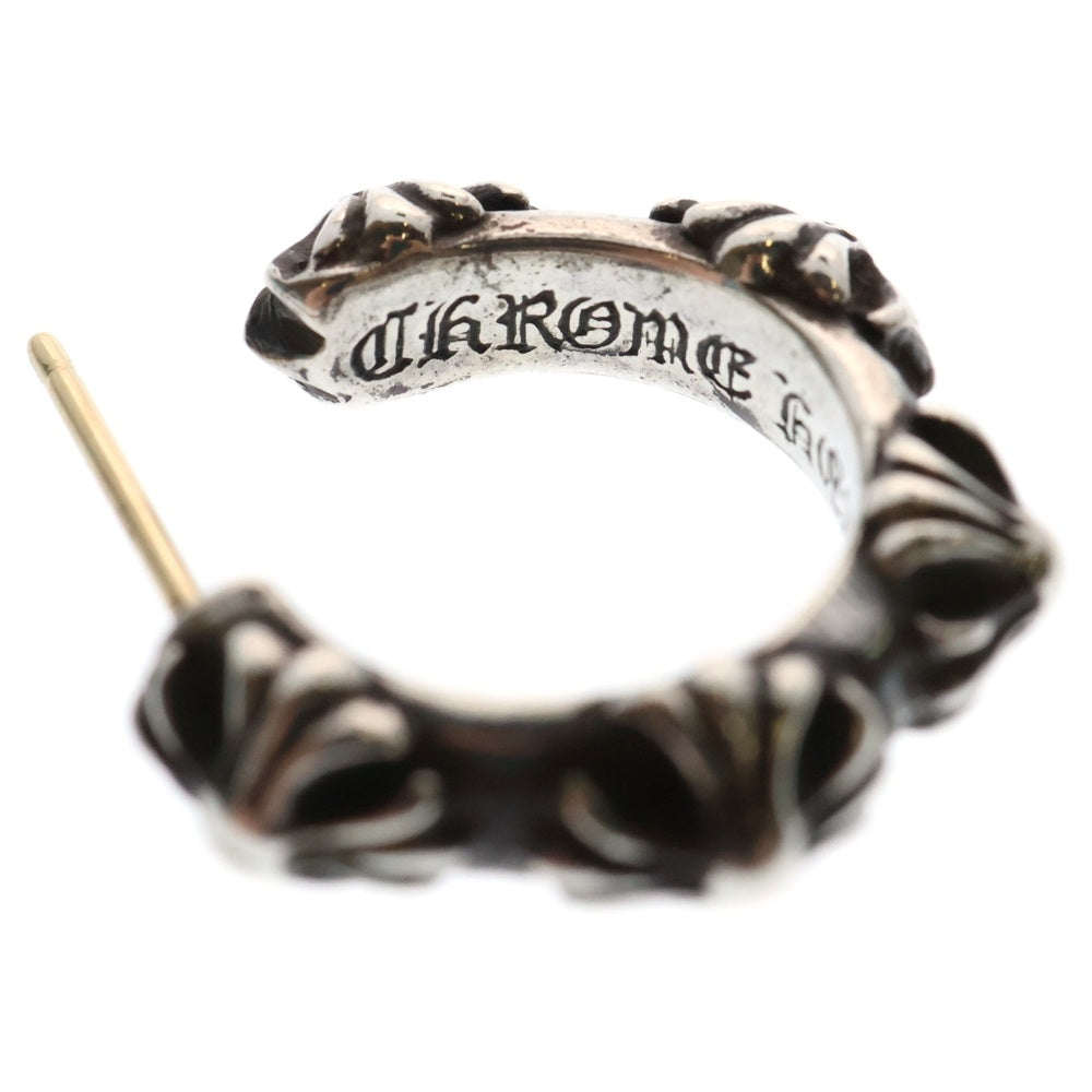 CHROME HEARTS(クロムハーツ) HOOP CROSS クロスバンド フープピアス シルバー BCA100 ※キャッチ社外品