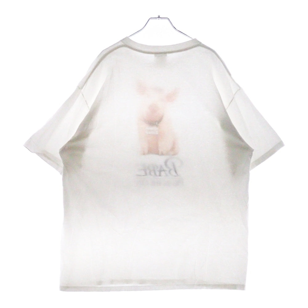 VINTAGE(ヴィンテージ) 90s BABE PIG ベイブピッグ プリント クルーネック 半袖Tシャツ ホワイト