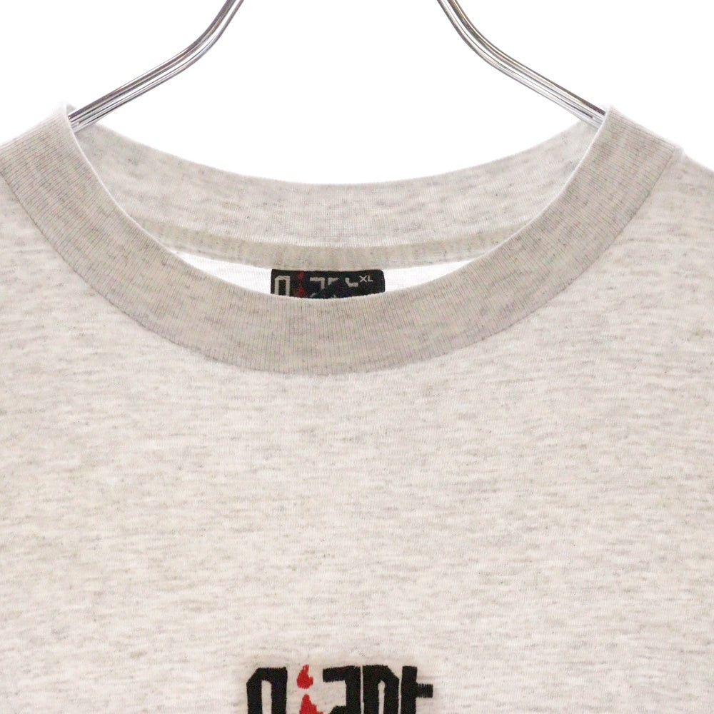 VINTAGE(ヴィンテージ) 90s giant ジャイアント フロント刺繍 クルーネック 半袖Tシャツ グレー