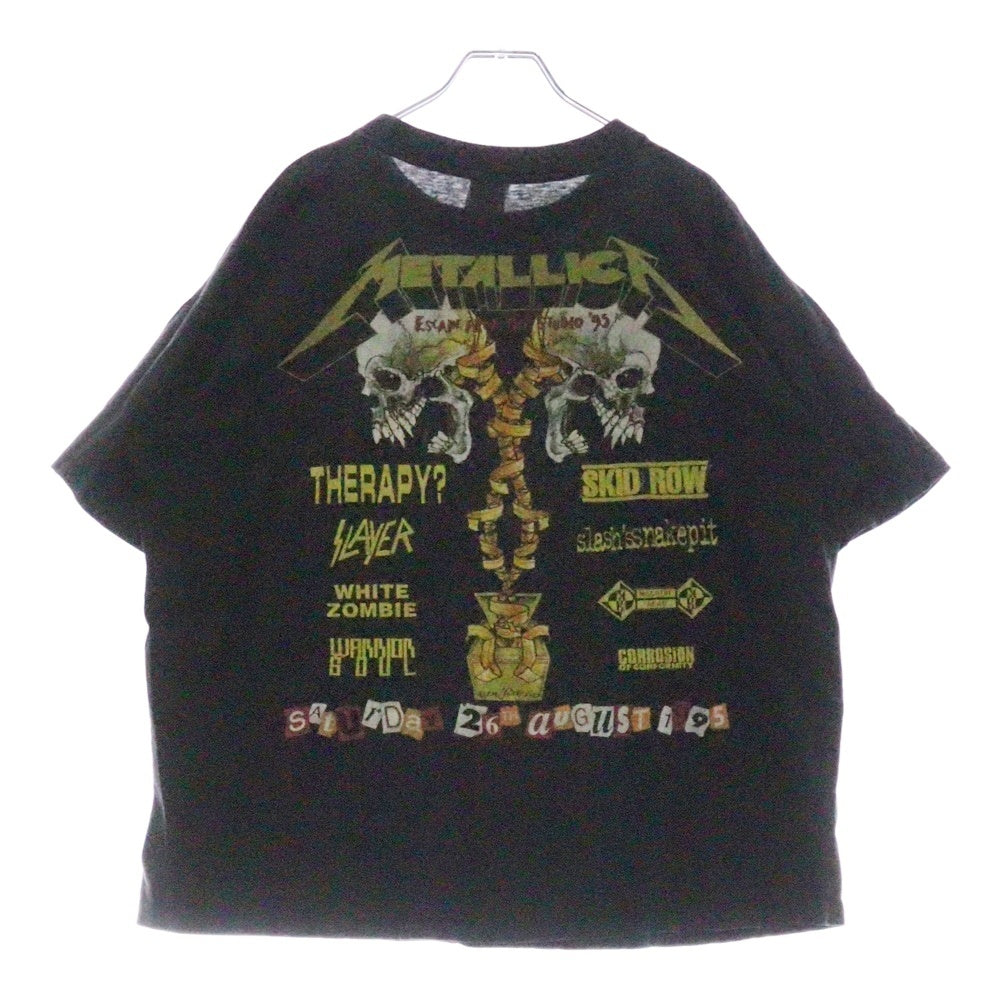 VINTAGE(ヴィンテージ) 90s METALLICA Escape From Studio95 メタリカ 両面プリント クルーネック 半袖Tシャツ ブラック