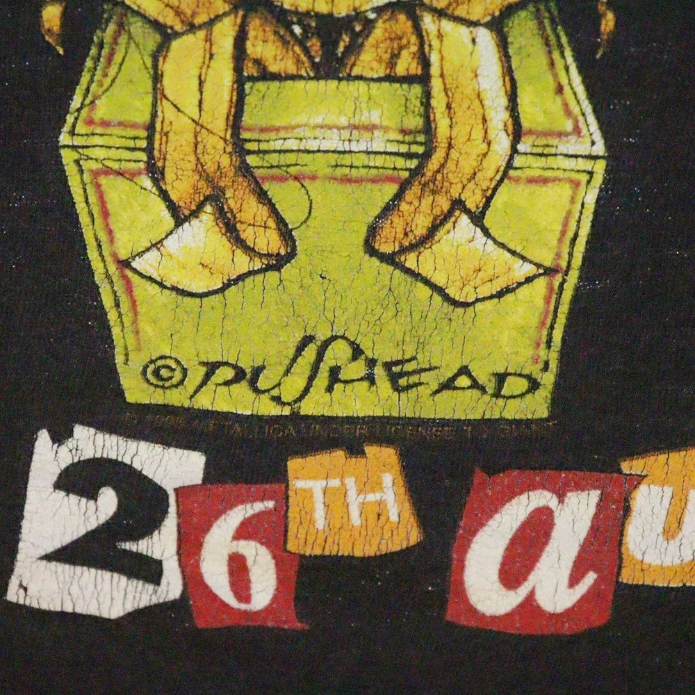 VINTAGE(ヴィンテージ) 90s METALLICA Escape From Studio95 メタリカ 両面プリント クルーネック 半袖Tシャツ ブラック