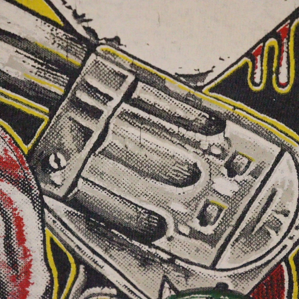 VINTAGE(ヴィンテージ) 90s Gun N' Roses ガンズ 総柄プリント クルーネック 半袖Tシャツ ブラック