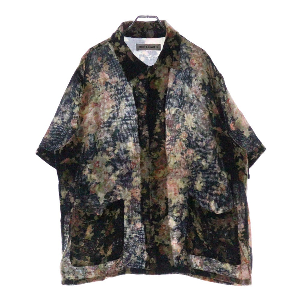 OUR LEGACY(アワーレガシー) ELDER SHIRT SHORTSLEEVE 花総柄 半袖シャツ マルチカラー M2242EFB