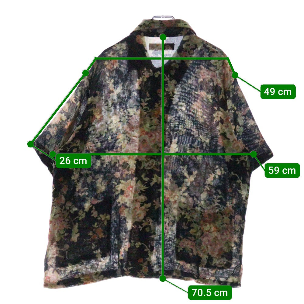 OUR LEGACY(アワーレガシー) ELDER SHIRT SHORTSLEEVE 花総柄 半袖シャツ マルチカラー M2242EFB
