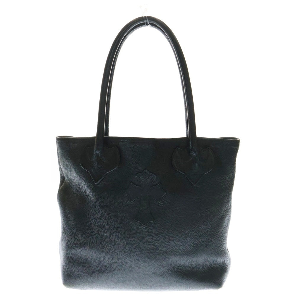 CHROME HEARTS(クロムハーツ) FS TOTE FSトート クロスパッチ付きレザートートバッグ ブラック