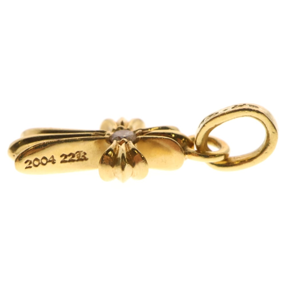 CHROME HEARTS(クロムハーツ) 22K CRS BBYFAT DIA ベイビーファットクロス アフター 両面1ダイヤ ペンダントトップ ゴールド BCA034