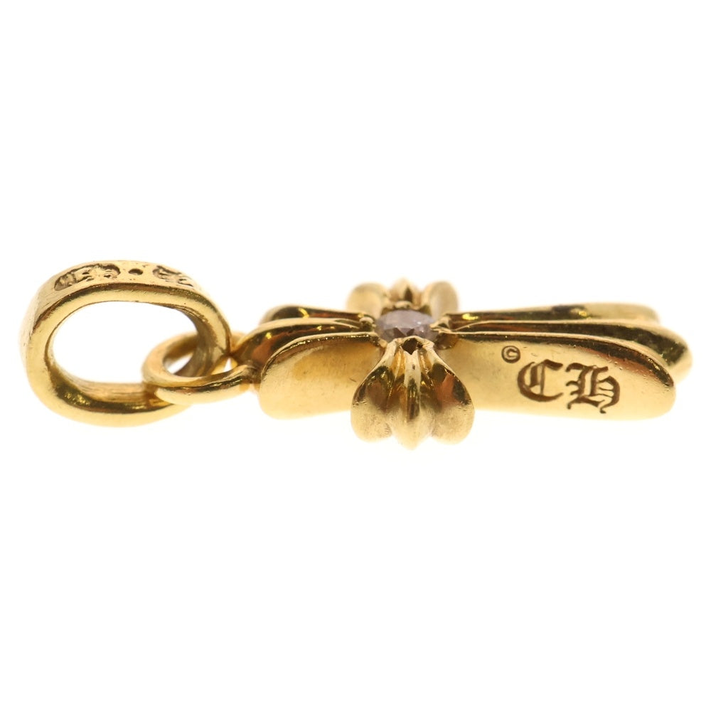 CHROME HEARTS(クロムハーツ) 22K CRS BBYFAT DIA ベイビーファットクロス アフター 両面1ダイヤ ペンダントトップ ゴールド BCA034