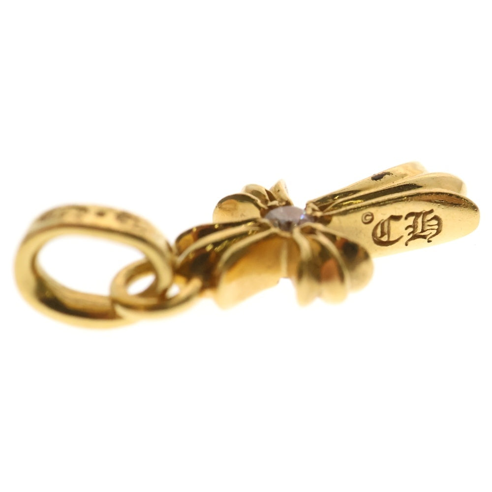 CHROME HEARTS(クロムハーツ) 22K CRS BBYFAT DIA ベイビーファットクロス アフター 両面1ダイヤ ペンダントトップ ゴールド BCA034