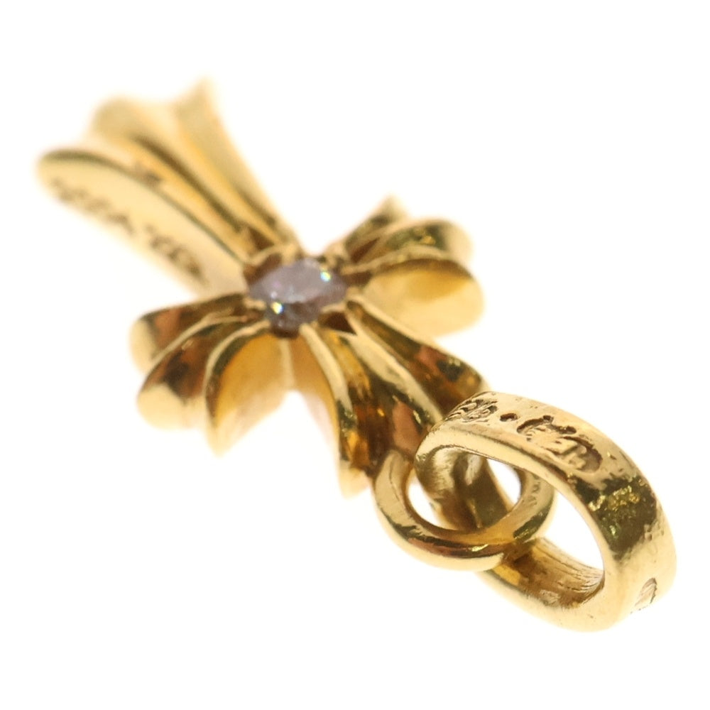 CHROME HEARTS(クロムハーツ) 22K CRS BBYFAT DIA ベイビーファットクロス アフター 両面1ダイヤ ペンダントトップ ゴールド BCA034