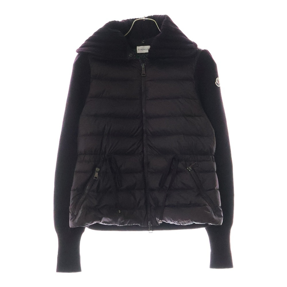 MONCLER(モンクレール) 17AW MAGLION TRICOT CARDIGAN ニット切り替え ダウンジャケット レディース ボルドー C20939480200