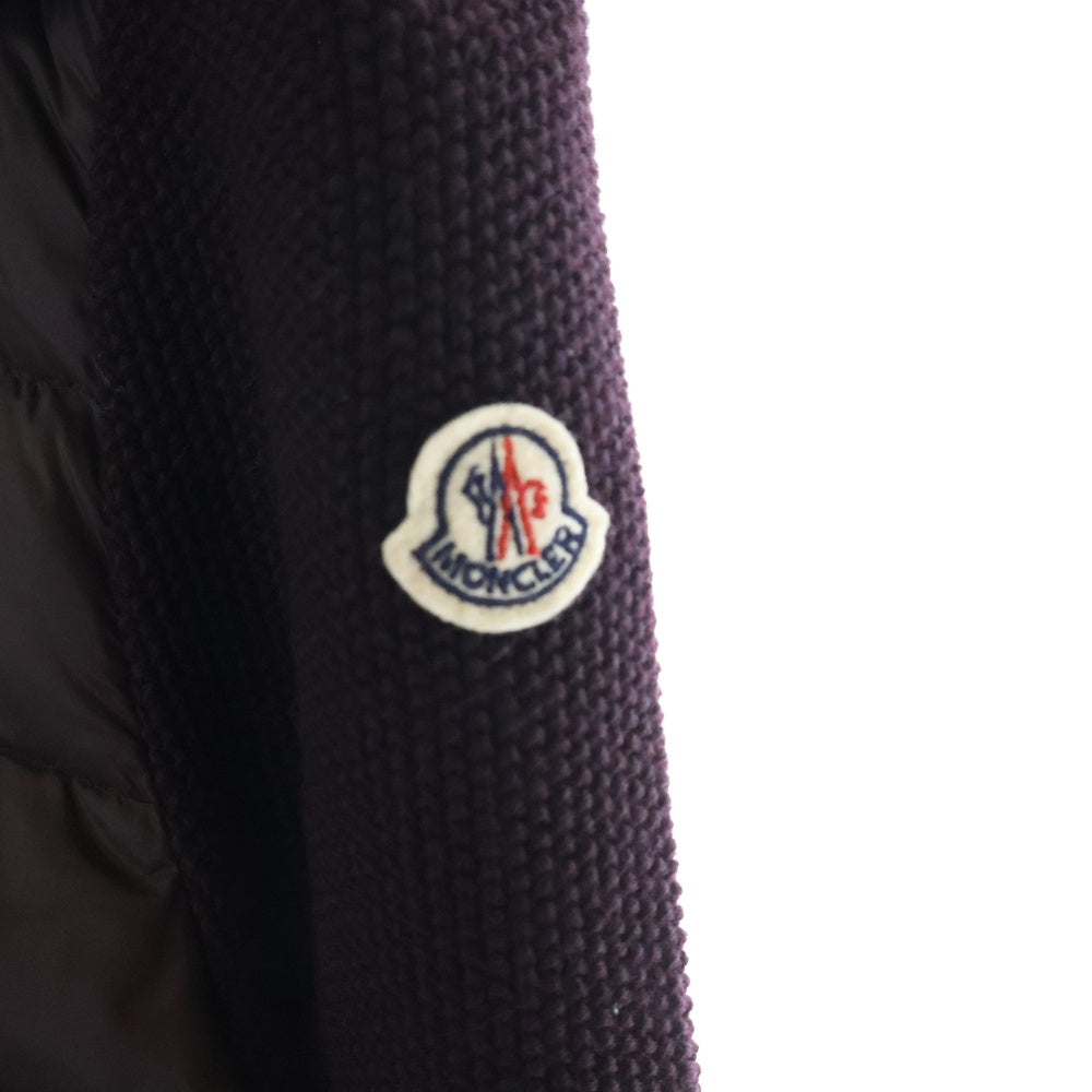 MONCLER(モンクレール) 17AW MAGLION TRICOT CARDIGAN ニット切り替え ダウンジャケット レディース ボルドー C20939480200