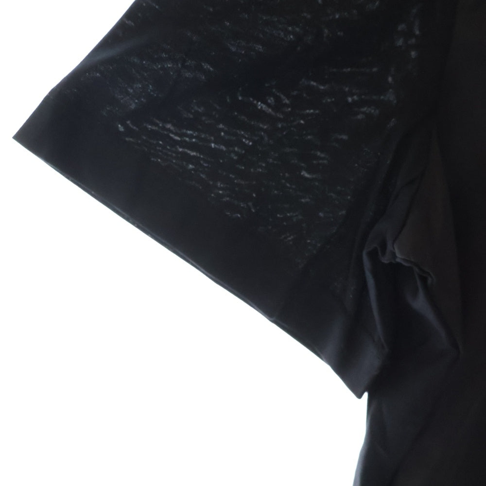PRADA(プラダ) 異素材切り替え ナイロン半袖Tシャツ ブラック 35838R S162 10GO