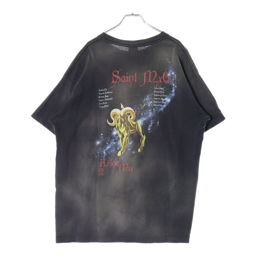 SAINT MICHAEL(セントマイケル) 24SS 聖闘士星矢 S/S TEE フロントプリント クルーネック 半袖Tシャツ グレー SM-YS8-0000-C27