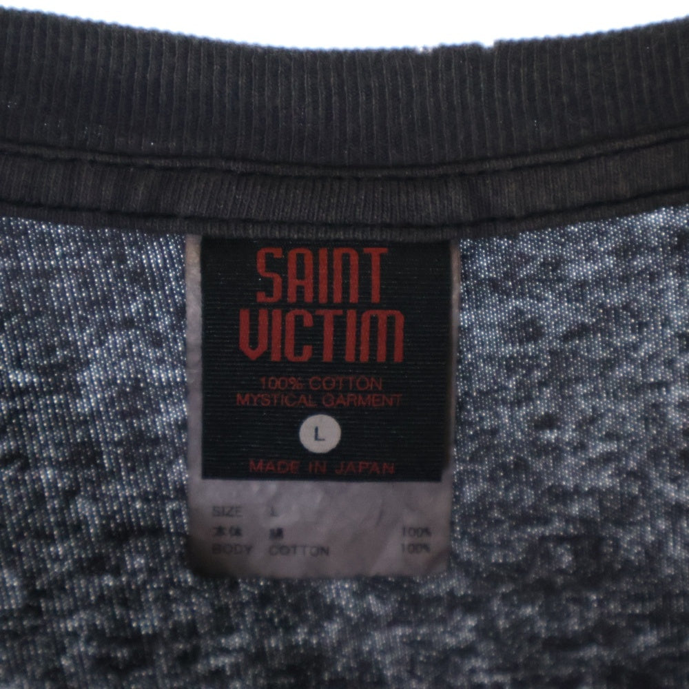SAINT MICHAEL(セントマイケル) 24SS 聖闘士星矢 S/S TEE フロントプリント クルーネック 半袖Tシャツ グレー SM-YS8-0000-C27