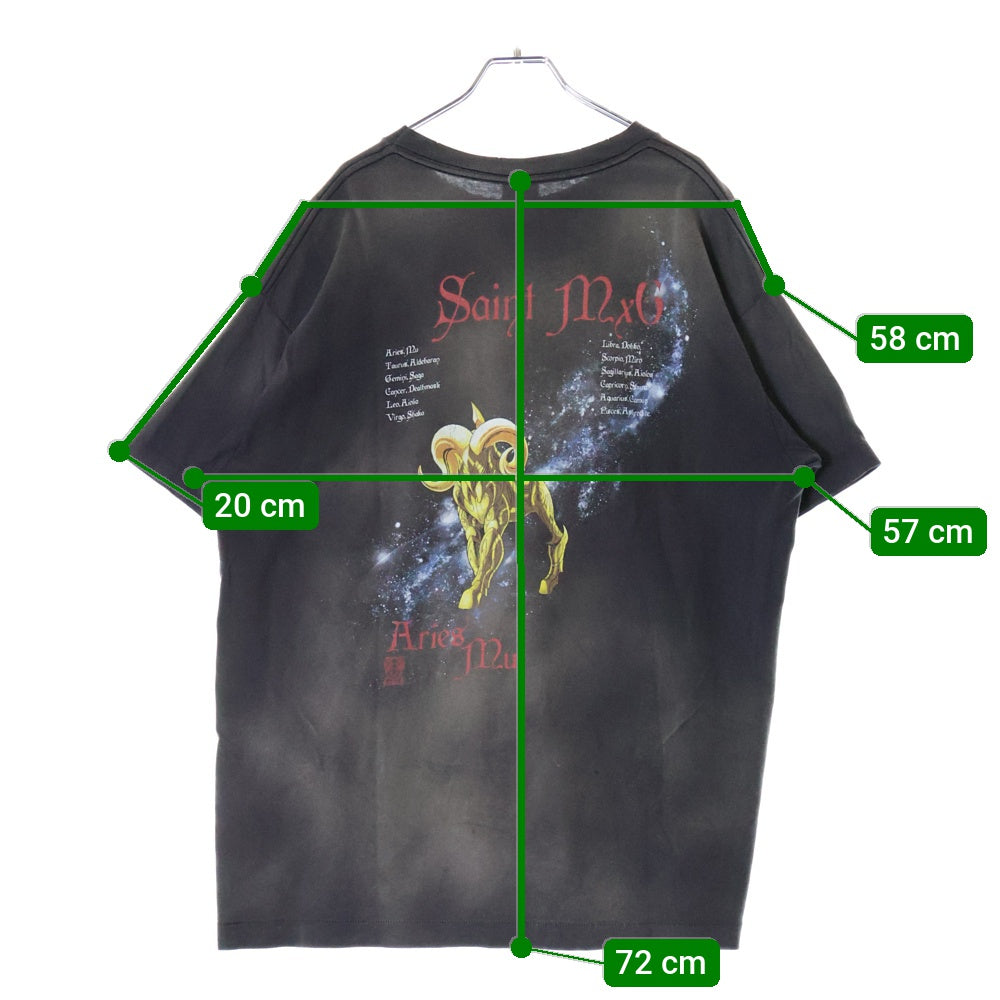 SAINT MICHAEL(セントマイケル) 24SS 聖闘士星矢 S/S TEE フロントプリント クルーネック 半袖Tシャツ グレー SM-YS8-0000-C27