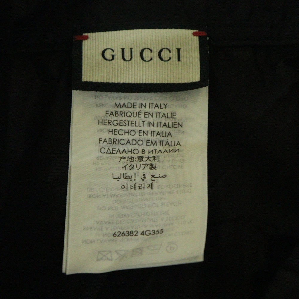 GUCCI(グッチ) 21SS ヴィンテージブランドロゴ ナイロン ケープ レインコート ブラック 626382 4G355