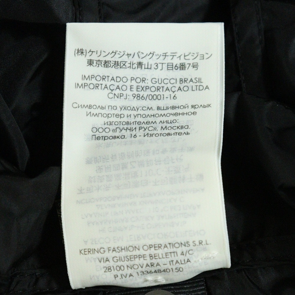 GUCCI(グッチ) 21SS ヴィンテージブランドロゴ ナイロン ケープ レインコート ブラック 626382 4G355