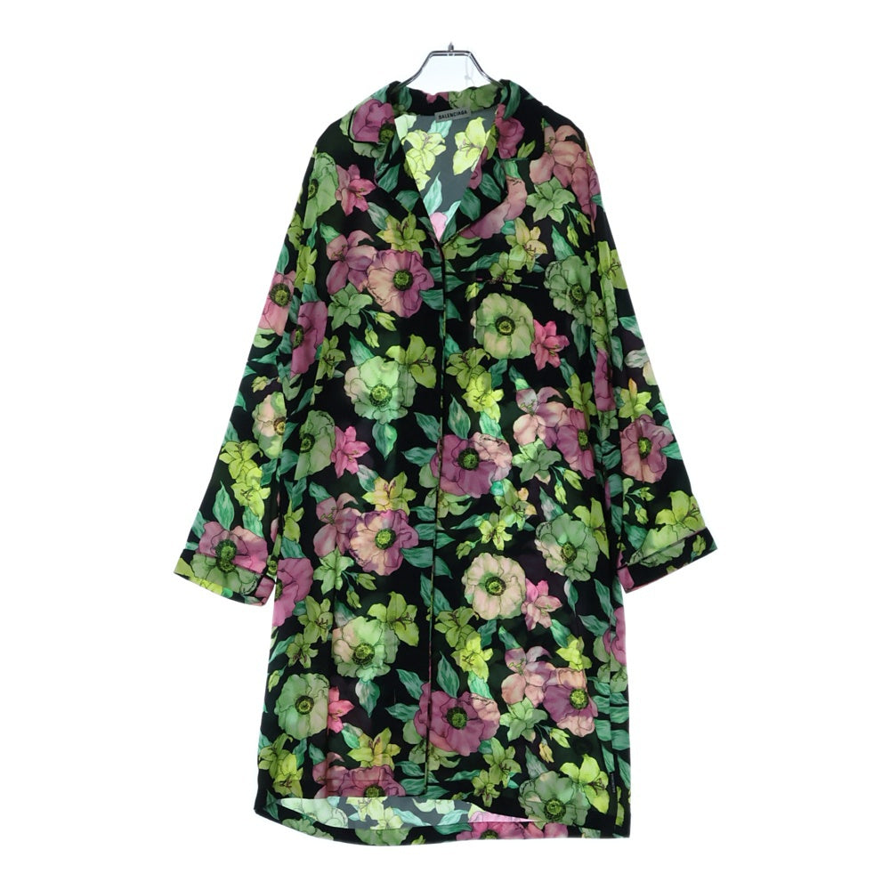 BALENCIAGA(バレンシアガ) フラワー総柄 ロング丈 シャツ ワンピース マルチカラー 602451