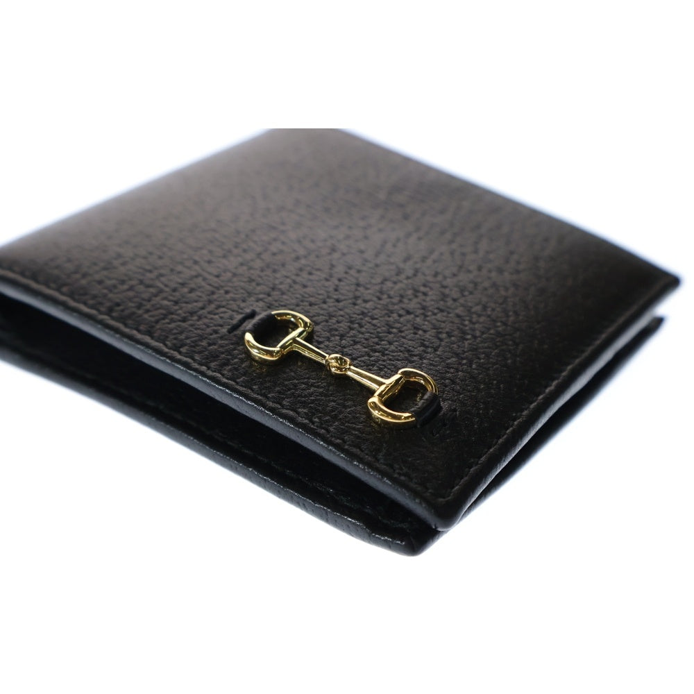 GUCCI(グッチ) ホースビット コンパクトウォレット 二つ折り財布 ブラック 700464