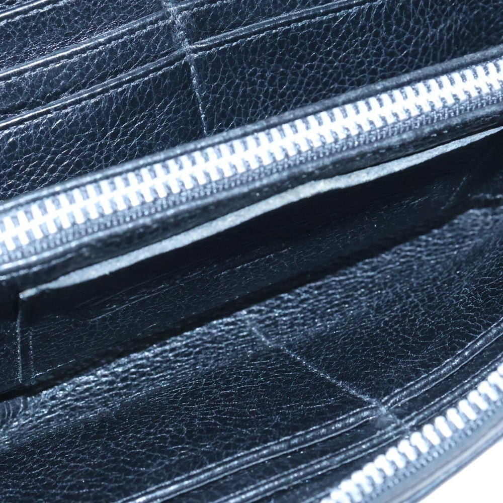 CHROME HEARTS(クロムハーツ) REC F ZIP QUILTED マルチパッチ セメタリー クロスキルティング レザーウォレット 財布 ブラック