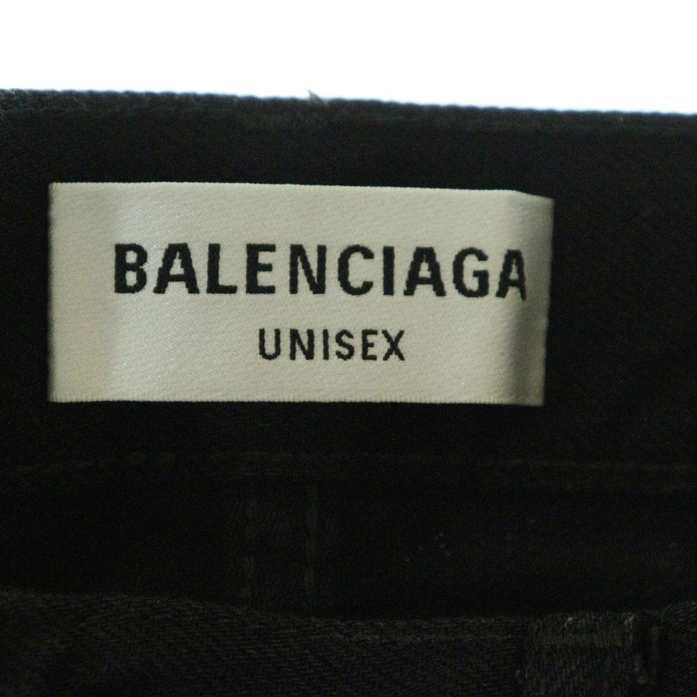 BALENCIAGA(バレンシアガ) スリムフィット ダメージ デニムパンツ ブラック 697885 TBP47 レディース