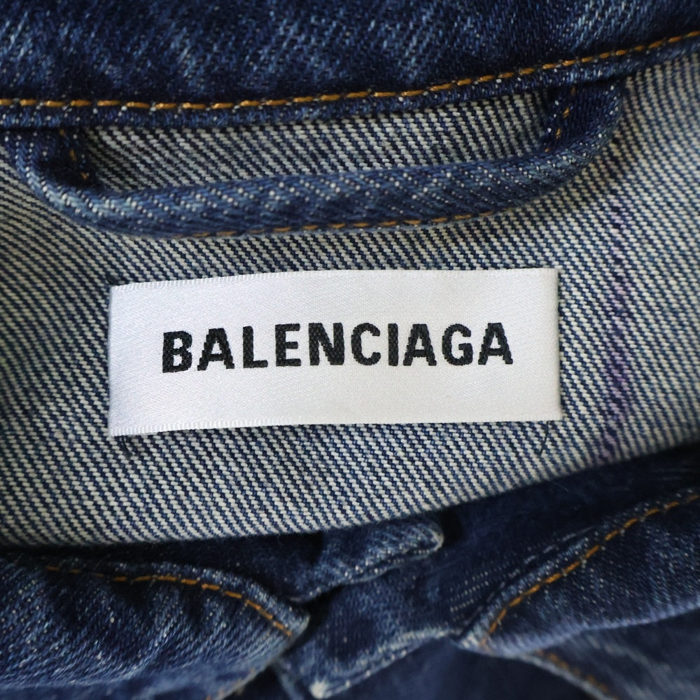 BALENCIAGA(バレンシアガ) アップサイドダウン デニムジャケット 34 625989 TDW14