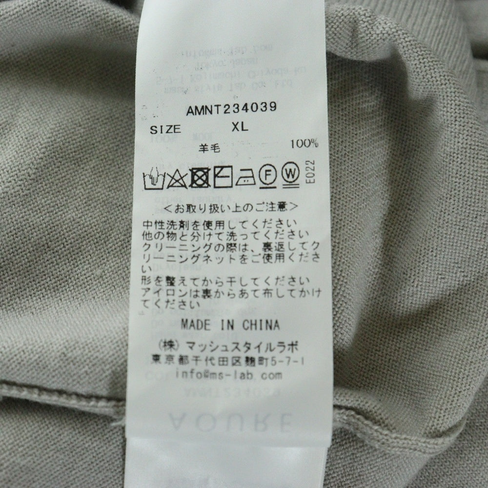 A0URE(アウール) AOURE アウール ハイネックセーター グレー