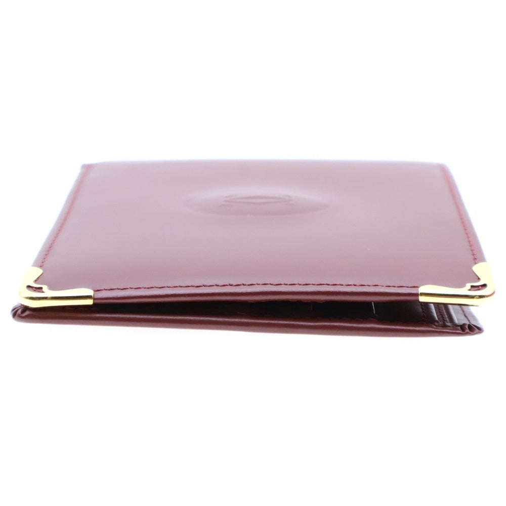 Cartier(カルティエ) マストライン 2つ折り財布 コンパクトウォレット ボルドー