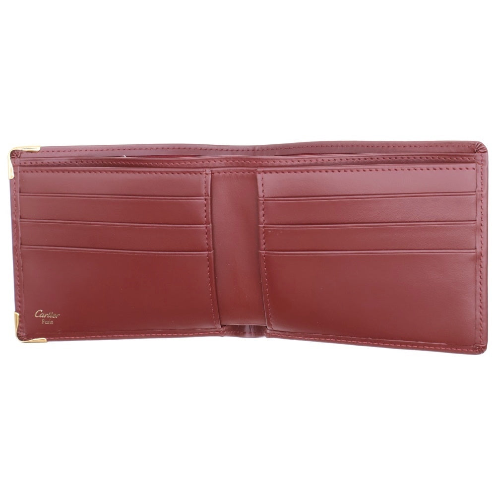 Cartier(カルティエ) マストライン 2つ折り財布 コンパクトウォレット ボルドー