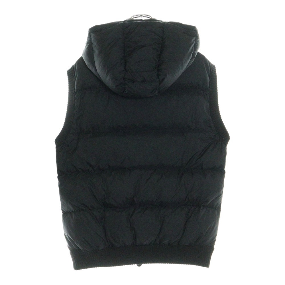 MONCLER(モンクレール) 16AW MAGLIONE TRICOT GILET ニット切り替え フード付き ダウンベスト ブラック B20919413400